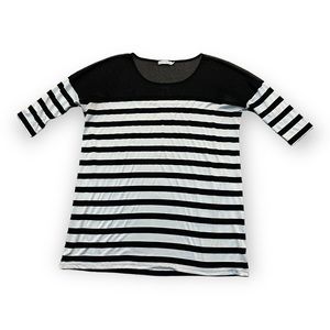 3/$12 Black & White Striped Top